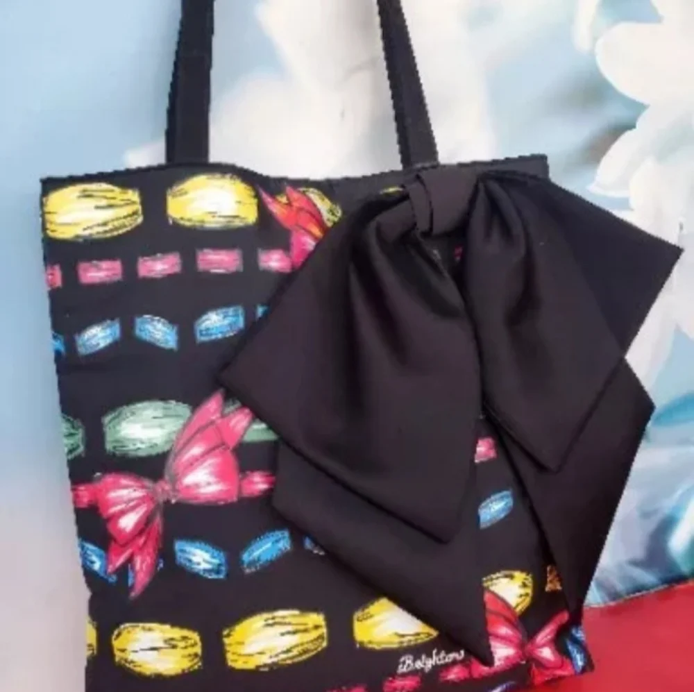 BRIGHTON Take A Beau ART CHIC CARRYALL BIG BOW TOTE BAG